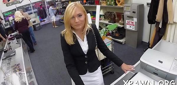  Sexy harlot does not shy away from having sex in shop